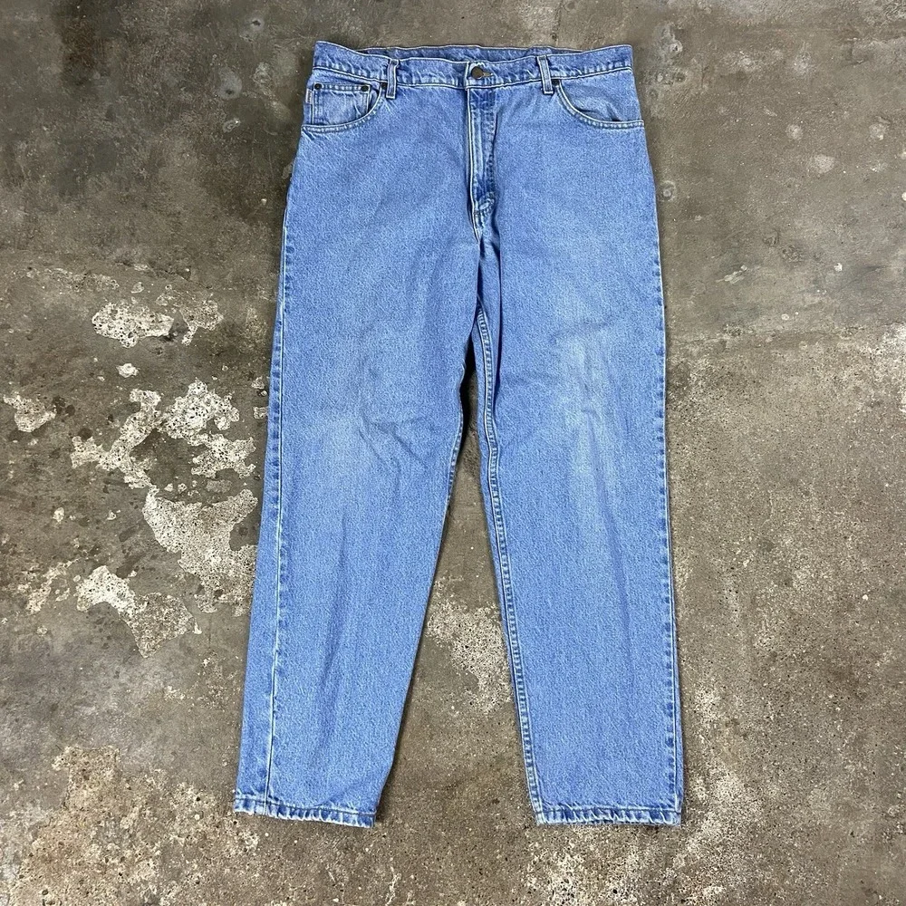 Vintage Carhartt Jeans Size 38x32 Blue Denim Relaxed Fit Tapered‎ Leg Workwear